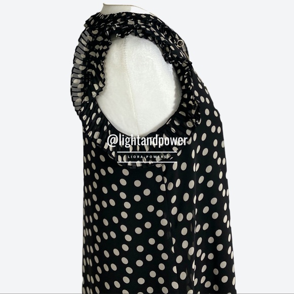 Max Studio Black Polk Dot Dress XS EUC - Picture 7 of 10